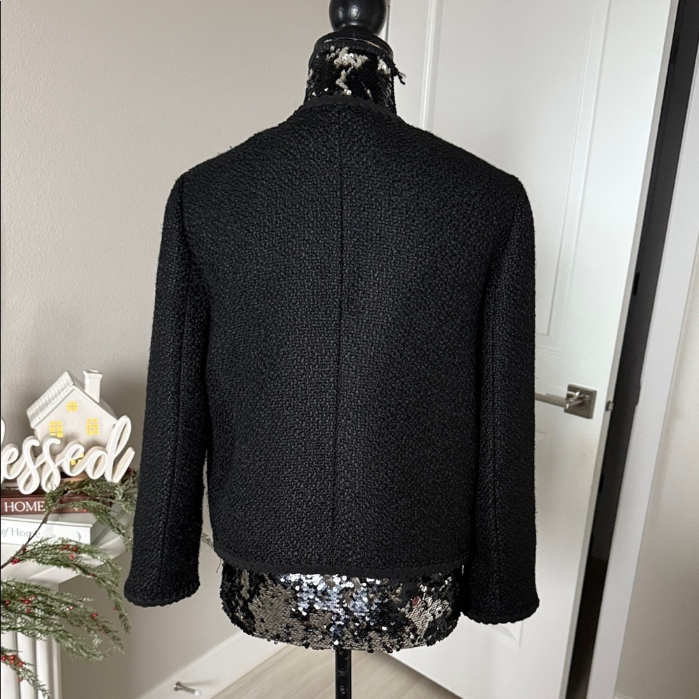 Zara Black Blazer with Gold Buttons - Picture 5 of 7